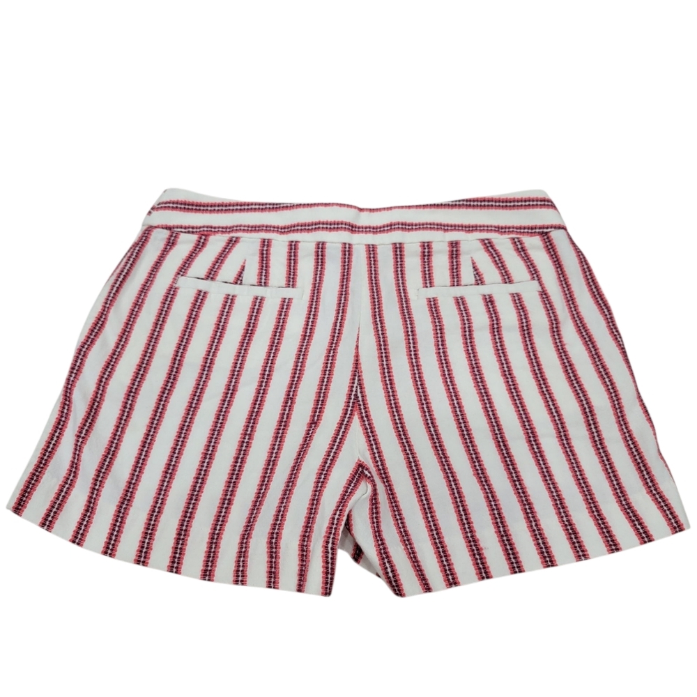 LOFT Striped Shorts Red Cream Euro Summer Cotton Blend Pockets Women’s
Size 6 - Picture 5 of 14